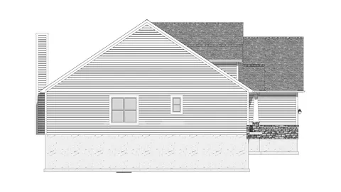 The Lakeside house plan, exterior view 4